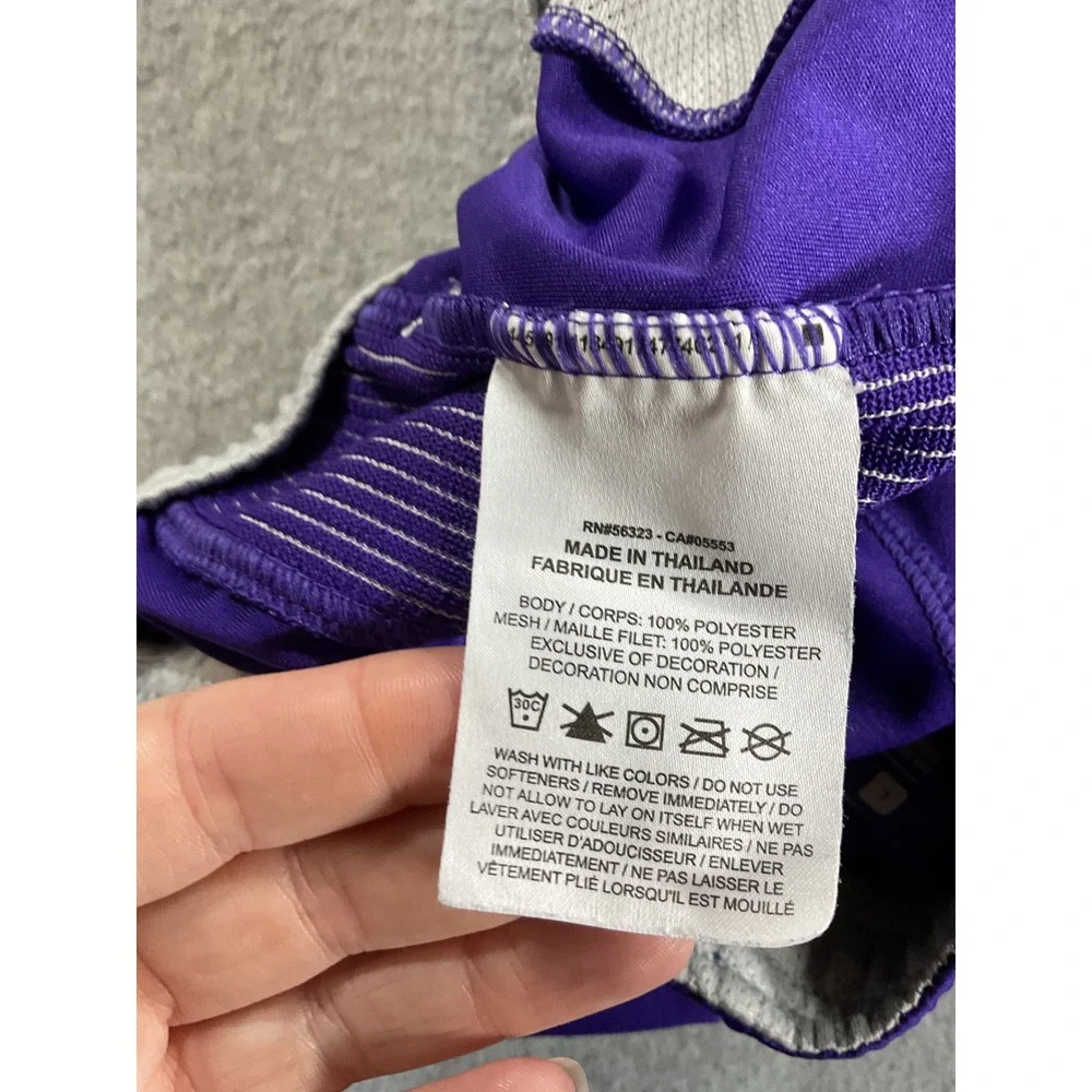 Nike Mens Dri-FIT Athletic Basketball Shorts Purple Large 7 Inch Inseam 2402